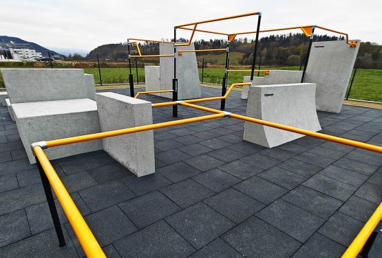 Outdoor parkour park