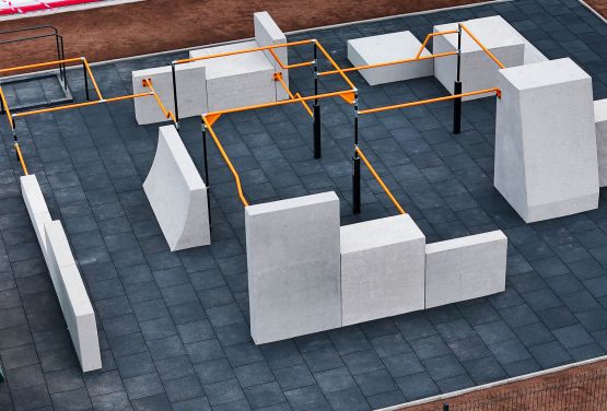 Outdoor parkour park