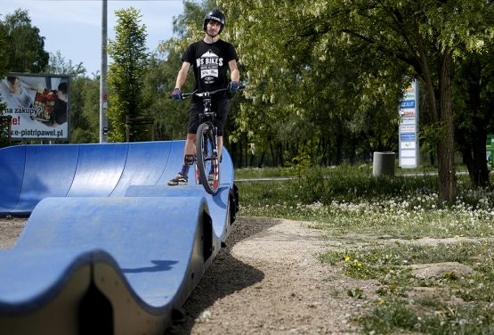 Pumptrack on the Lubostron street in Cracow