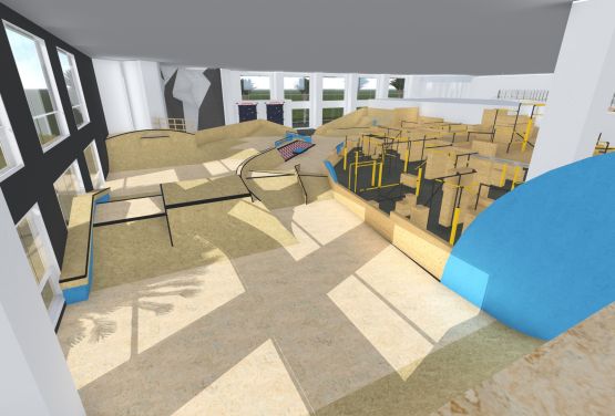 Konzeption des Skatepark in Halle (Dubai)