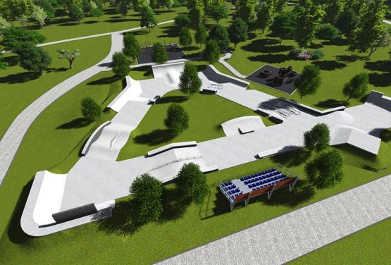 Projekt skateparku w Iżewska 